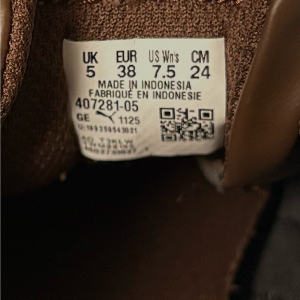 Puma Chocolate Brown & light pink suede Sneakers - Picture 4 of 4